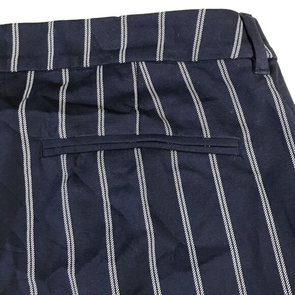 Old Navy HARPER Ladies 14R Pants Mid Rise Cropped Pants Pinstriped Blue White - Picture 8 of 10